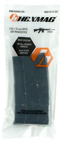 Hexmag HX20SR2551BL SR-25  Black Detachable 20rd 308 Win, 7.62x51mm NATO for AR-10