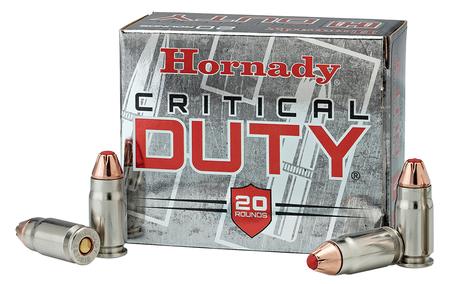 Hornady 90216 Critical Duty Personal Defense 9mm Luger +P 124 gr Hornady FlexLock (FL) 25 Per Box/ 10 Cs