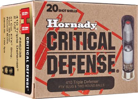 Hornady 86238 Critical Defense Triple Defense 410 Gauge 2.50