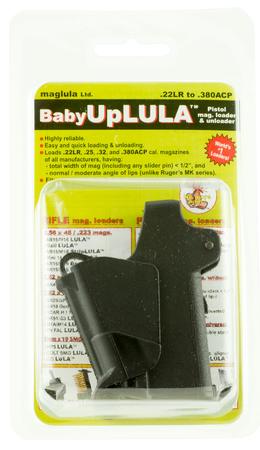 Maglula UP64B BabyUpLULA Loader & Unloader Single Stack Black Polymer 22 LR/380 ACP Pistols