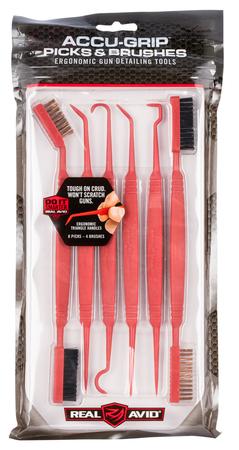 Real Avid AVPBS Accu-Grip Picks & Brushes Rifle/Shotgun Firearm Plastic 8-8.25