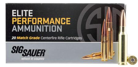Sig Sauer E65CM120 Marksman Elite  6.5 Creedmoor 140 gr 2690 fps Open Tip Match (OTM) 20 Bx/10 Cs