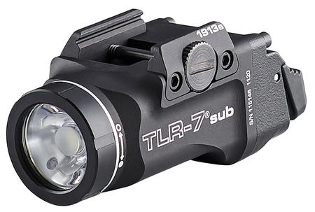 Streamlight 69402 TLR-7 Weapon Light 1913 Short Railed 500 Lumens Output White LED Light 141 Meters Beam Rail Grip Clamp Mount Black Anodized Aluminum