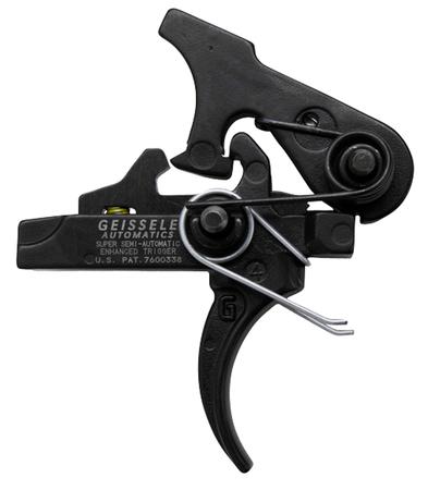 Geissele Automatics 05160 SSA-E  Two-Stage Curved Trigger with 2.90-3.80 lbs Draw Weight & Black Oxide Finish for AR-Platform