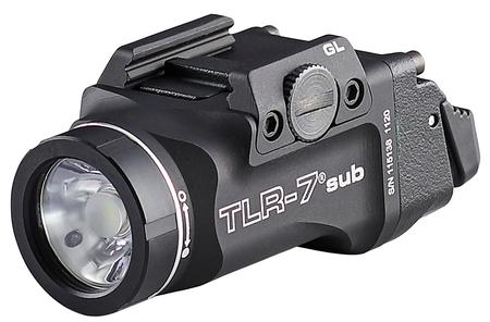 Streamlight 69400 TLR-7 Weapon Light Fits Glock 43X/48 MOS/Rail 500 Lumens Output White LED Light 141 Meters Beam Rail Grip Clamp Mount Black Anodized Aluminum