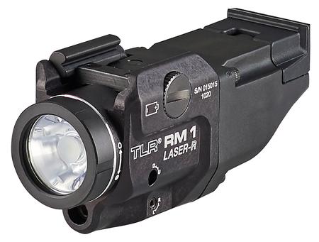 Streamlight 69446 TLR RM 1 Weapon Light w/Laser 140/500 Lumens Output White LED Light Red Laser 140 Meters Beam Rail Grip Clamp Mount Black Anodized Aluminum
