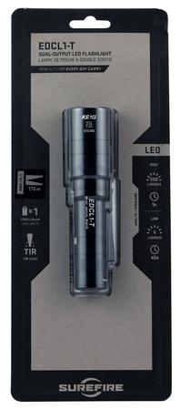 SureFire EDCL1T Everyday Carry 1  Black Anodized Aluminum White LED 5/500 Lumens 175 Meters Range
