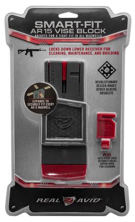 Real Avid AVAR15SFVB Smart-Fit Vise Block Gray/Red Polymer 223 Rem 5.56x45mm NATO Rifle AR-15