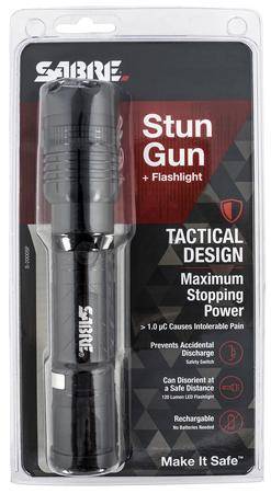 Sabre S2000SF Stun Gun/Flashlight w/Holster Black Aluminum 1.82 uC Pain Rating