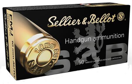 Sellier & Bellot SB10A Handgun Target 10mm Auto 180 gr Full Metal Jacket (FMJ) 50 Per Box/ 20 Cs