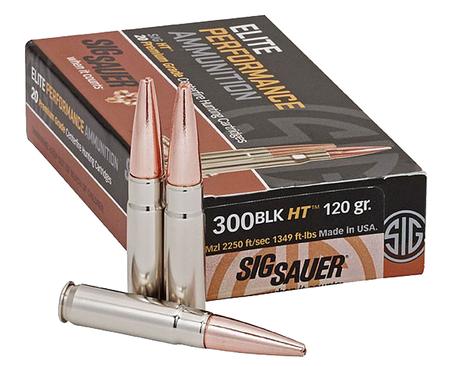 Sig Sauer E300H120 Elite Copper Hunting  300 Blackout 120 gr Copper Solid 20 Per Box/10 Cs