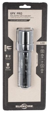 SureFire 6PXDBK 6PX Pro Black Anodized Aluminum White LED 15/600 Lumens 187 Meters Range