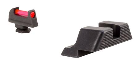 Trijicon 601023 Fiber Sights- Glock Standard Frames  Black | Red Fiber Optic Front Sight Front Sight Black Rear Sight