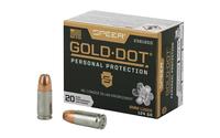 Speer Ammunition, Gold Dot, Hp, 9mm, 124 Grain