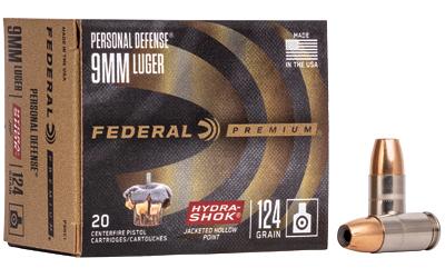 Federal, Hydra-shok, 9mm, 124 Grain
