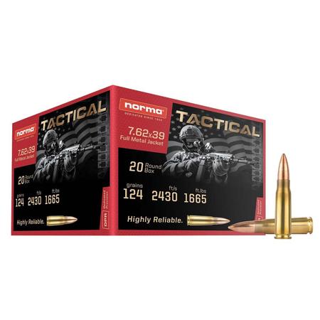 Norma 7.62x39 Fmj 124gr 20rnd
